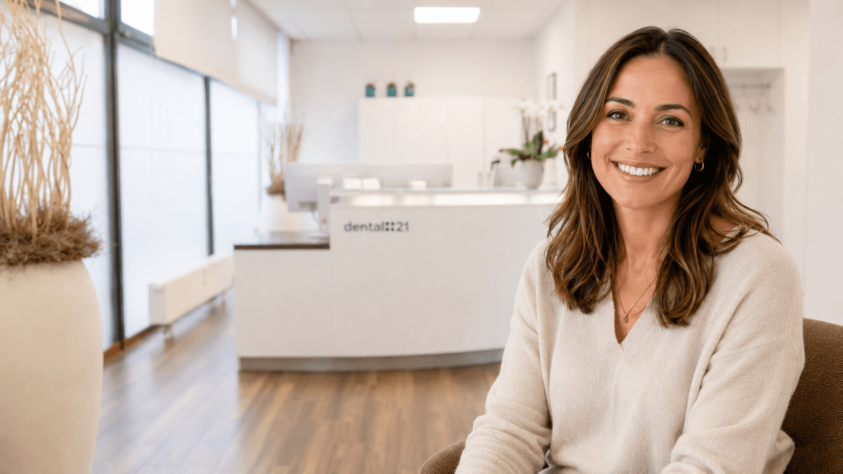 happy woman smiling